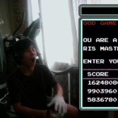 Alex T scores 16,248,080 in NES Tetris