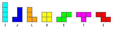 7 Tetriminoes in Tetris